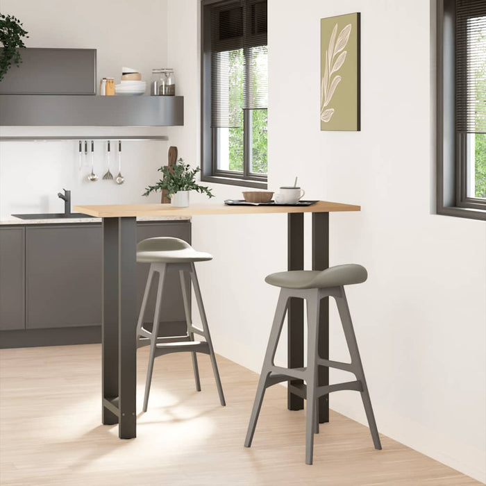 Gambe per tavolo da bar antracite 2 pz 40x(110-111) cm in acciaio 4013350