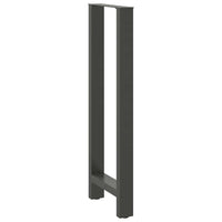 Gambe per tavolo da bar antracite 2 pz 40x(110-111) cm in acciaio