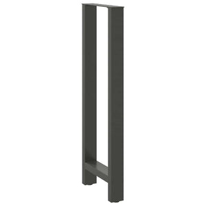 Gambe per tavolo da bar antracite 2 pz 40x(110-111) cm in acciaio