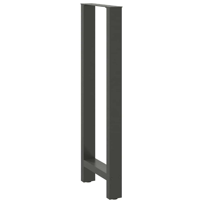 Gambe per tavolo da bar antracite 2 pz 40x(110-111) cm in acciaio