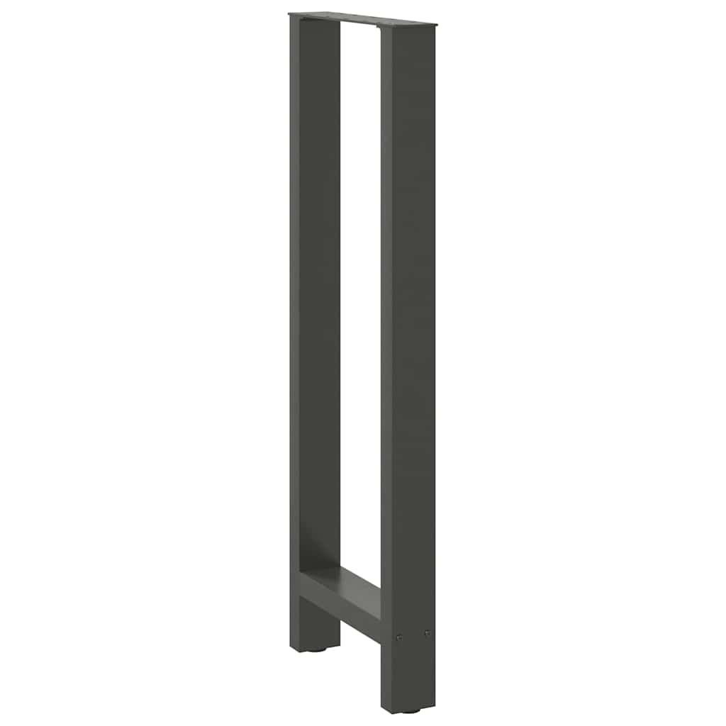 Gambe per tavolo da bar antracite 2 pz 40x(110-111) cm in acciaio 4013350