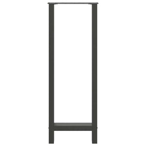 Gambe per tavolo da bar antracite 2 pz 40x(110-111) cm in acciaio 4013350