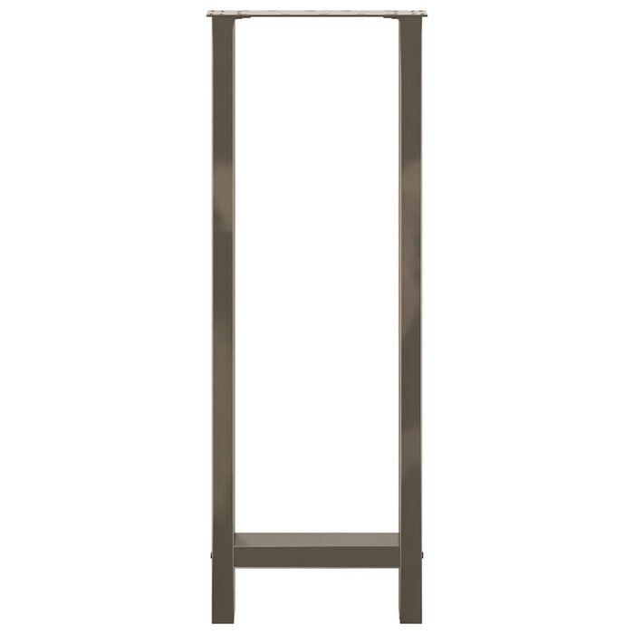 Gambe per Tavolino Acciaio Naturale 2 pz 40x(110-111)cm Acciaio 4013351