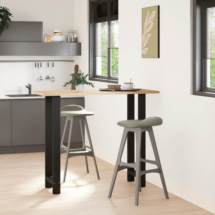 Gambe per tavolo da bar nere 2 pz 50x(110-111) cm in acciaio 4013352