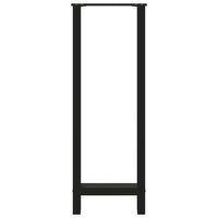Gambe per tavolo da bar nere 2 pz 50x(110-111) cm in acciaio