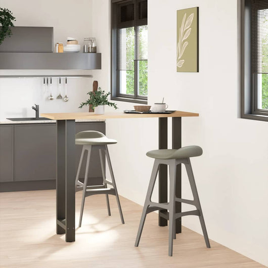 Gambe per tavolo da bar antracite 2 pz 50x(110-111) cm in acciaio 4013354