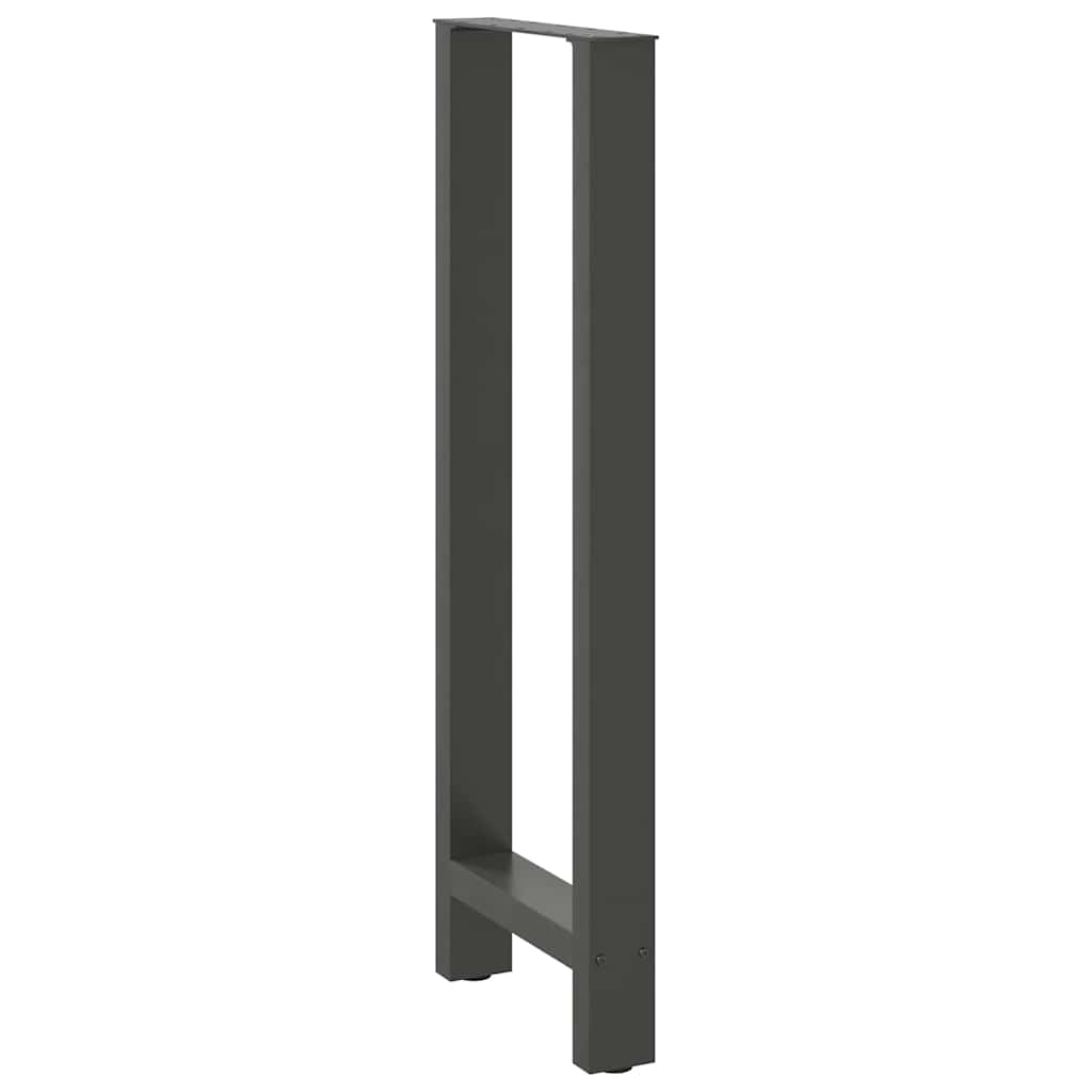 Gambe per tavolo da bar antracite 2 pz 50x(110-111) cm in acciaio 4013354