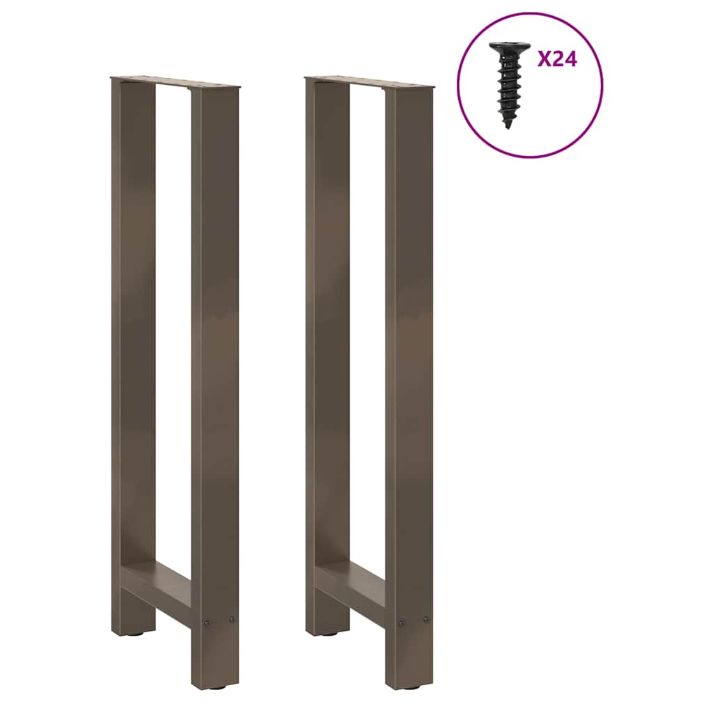 Gambe per tavolo da bar in acciaio naturale 2 pz 50x(110-111) cm in acciaio 4013355
