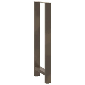 Gambe per tavolo da bar in acciaio naturale 2 pz 50x(110-111) cm in acciaio 4013355