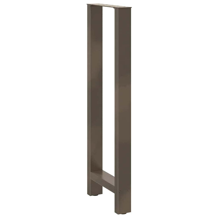 Gambe per tavolo da bar in acciaio naturale 2 pz 50x(110-111) cm in acciaio 4013355