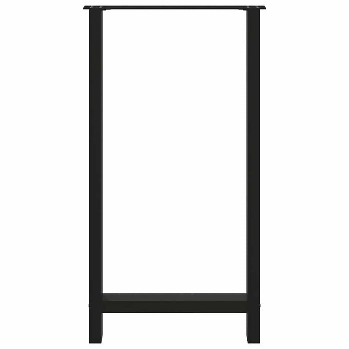 vidaXL Gambe per tavolo da bar nere 2 pz 60x(110-111) cm in acciaio