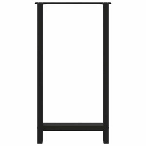 Gambe per tavolo da bar nere 2 pz 60x(110-111) cm in acciaio 4013356