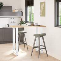 vidaXL Gambe per tavolo da bar bianche 2 pz 60x(110-111) cm in acciaio