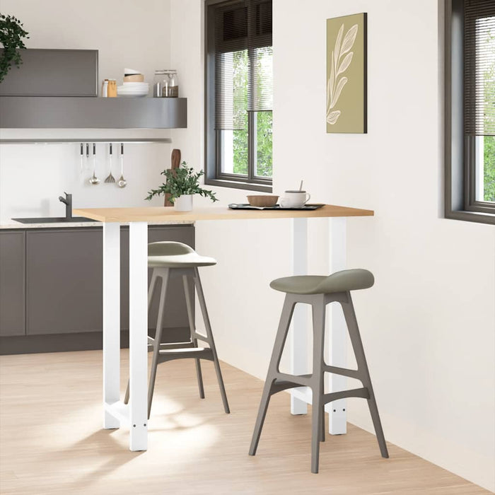 vidaXL Gambe per tavolo da bar bianche 2 pz 60x(110-111) cm in acciaio
