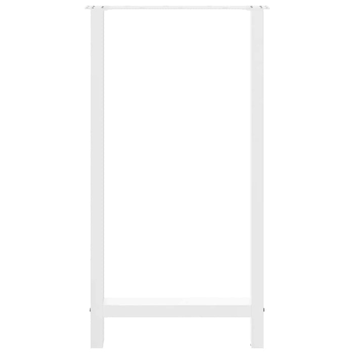 vidaXL Gambe per tavolo da bar bianche 2 pz 60x(110-111) cm in acciaio