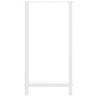 Gambe per tavolo da bar bianche 2 pz 60x(110-111) cm in acciaio 4013357