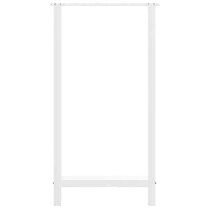 Gambe per tavolo da bar bianche 2 pz 60x(110-111) cm in acciaio 4013357