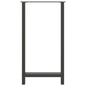 Gambe per tavolo da bar antracite 2 pz 60x(110-111) cm in acciaio 4013358