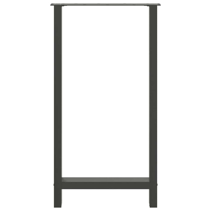 Gambe per tavolo da bar antracite 2 pz 60x(110-111) cm in acciaio 4013358