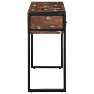 Tavolo Consolle Multicolore 100x35x75cm Legno Massello Recupero 4015928