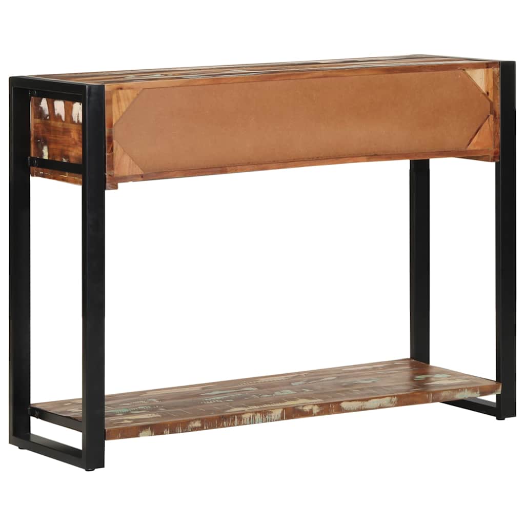 Tavolo Consolle Multicolore 100x35x75cm Legno Massello Recupero