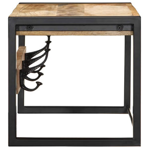 Appendiabiti 80x35x35 cm in Legno Massello Grezzo di Mango 4015937