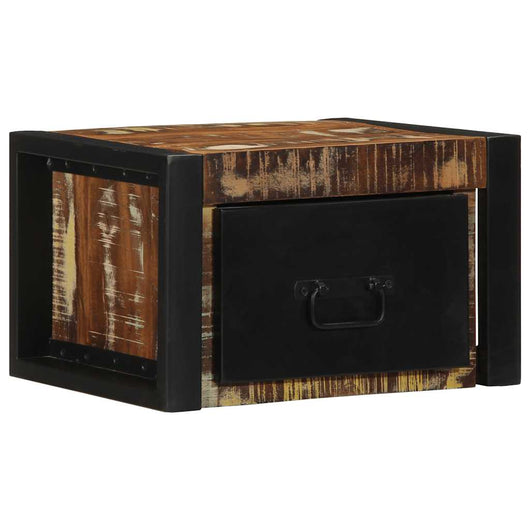 vidaXL Comodini 2 pz Multicolore 40x35x25cm in Legno Massello Recupero