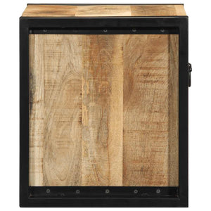 vidaXL Comodino 40x35x40 cm in Legno Grezzo Massello di Mango