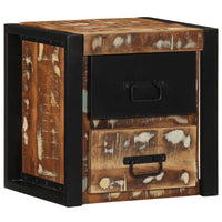 vidaXL Comodino Multicolore 40x35x40 cm in Legno Massello Recupero