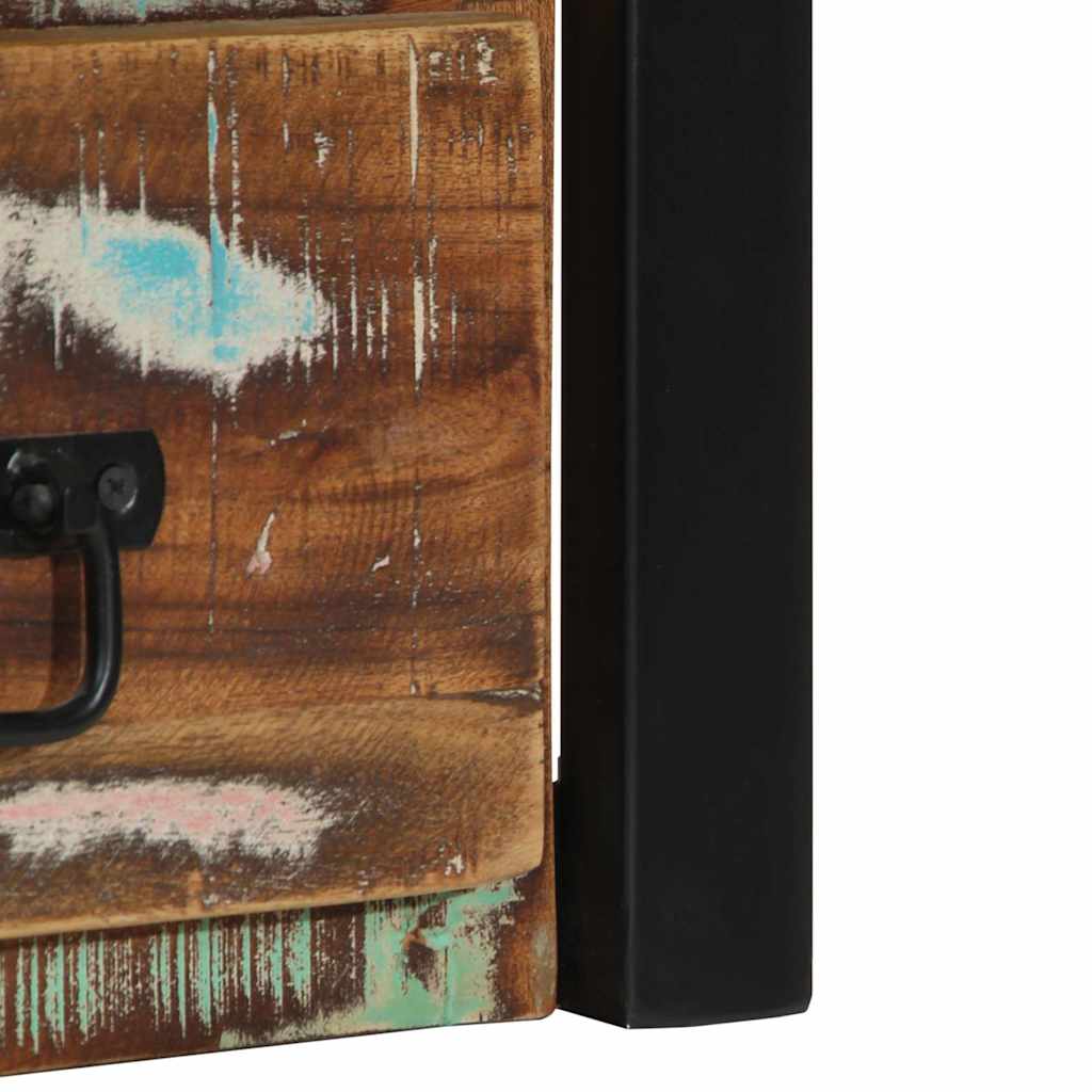 vidaXL Comodino Multicolore 40x35x40 cm in Legno Massello Recupero