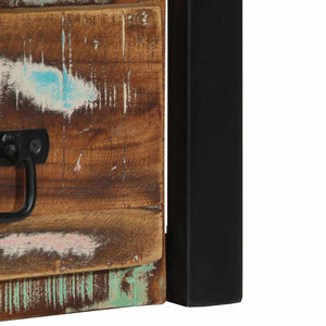 vidaXL Comodino Multicolore 40x35x40 cm in Legno Massello Recupero