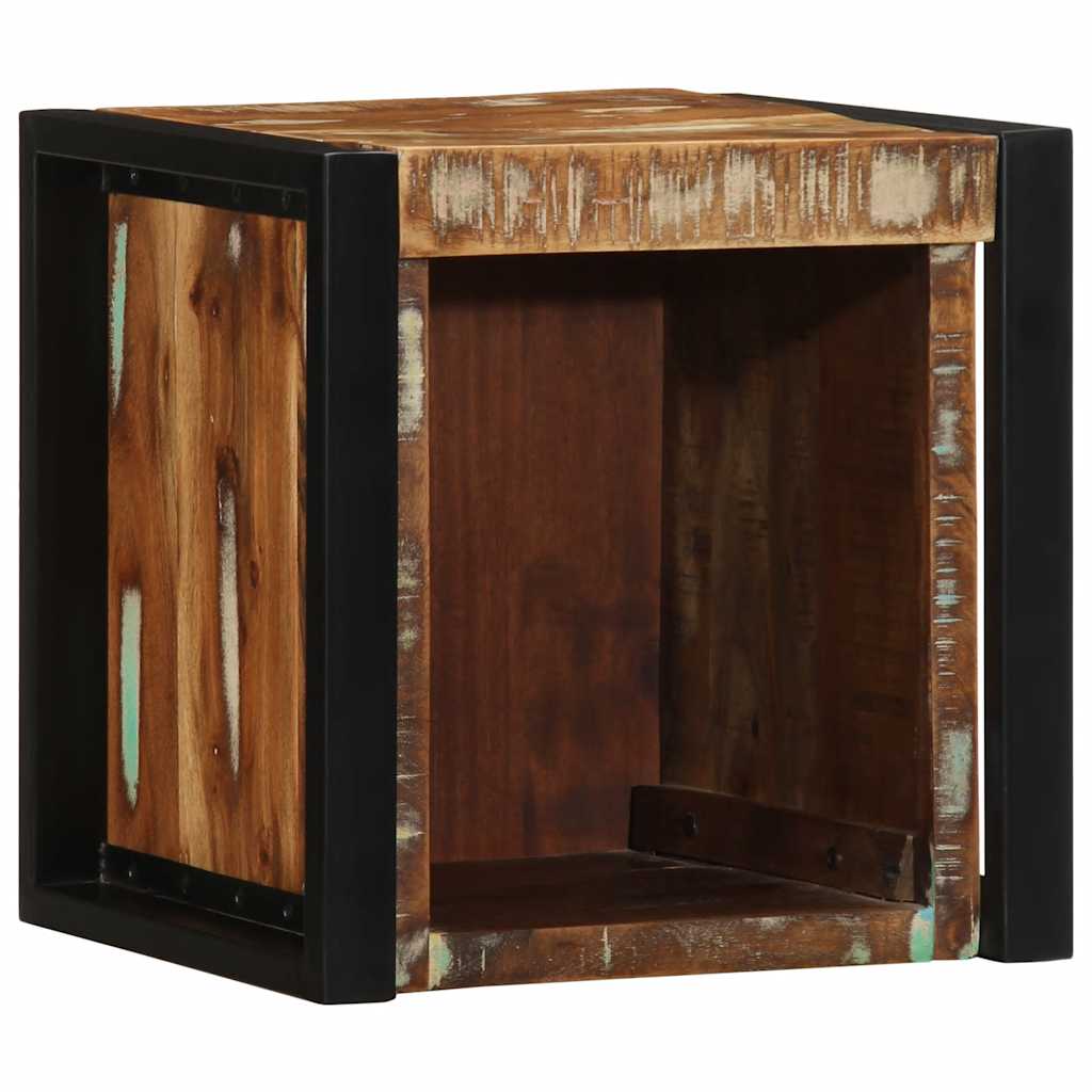 vidaXL Comodini 2 pz Multicolore 40x35x40cm in Legno Massello Recupero