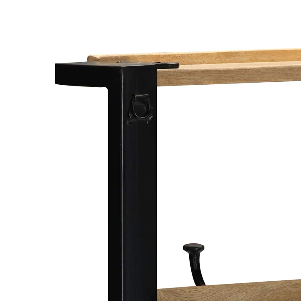 vidaXL Appendiabiti 80x40x190 cm in Legno Massello Grezzo di Mango