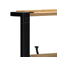 Appendiabiti 80x40x190 cm in Legno Massello Grezzo di Mango 4015961