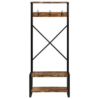 vidaXL Appendiabiti Multicolore 80x40x190 cm Legno Massello Recupero