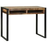 Tavolo da trucco con specchio 100x50x75 cm in legno massello grezzo di mango 4015965