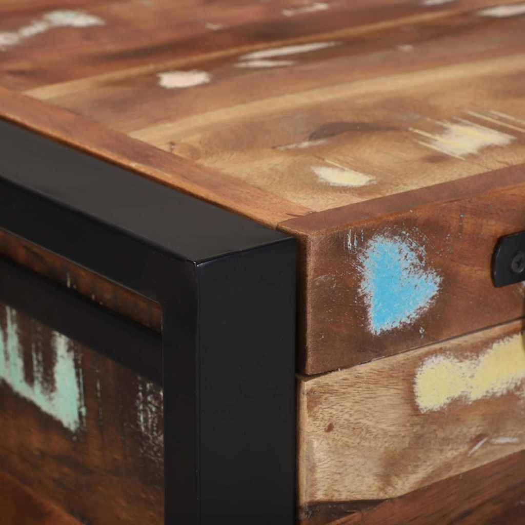 Scatola di Stoccaggio Multicolore Legno massello di recupero 4015976