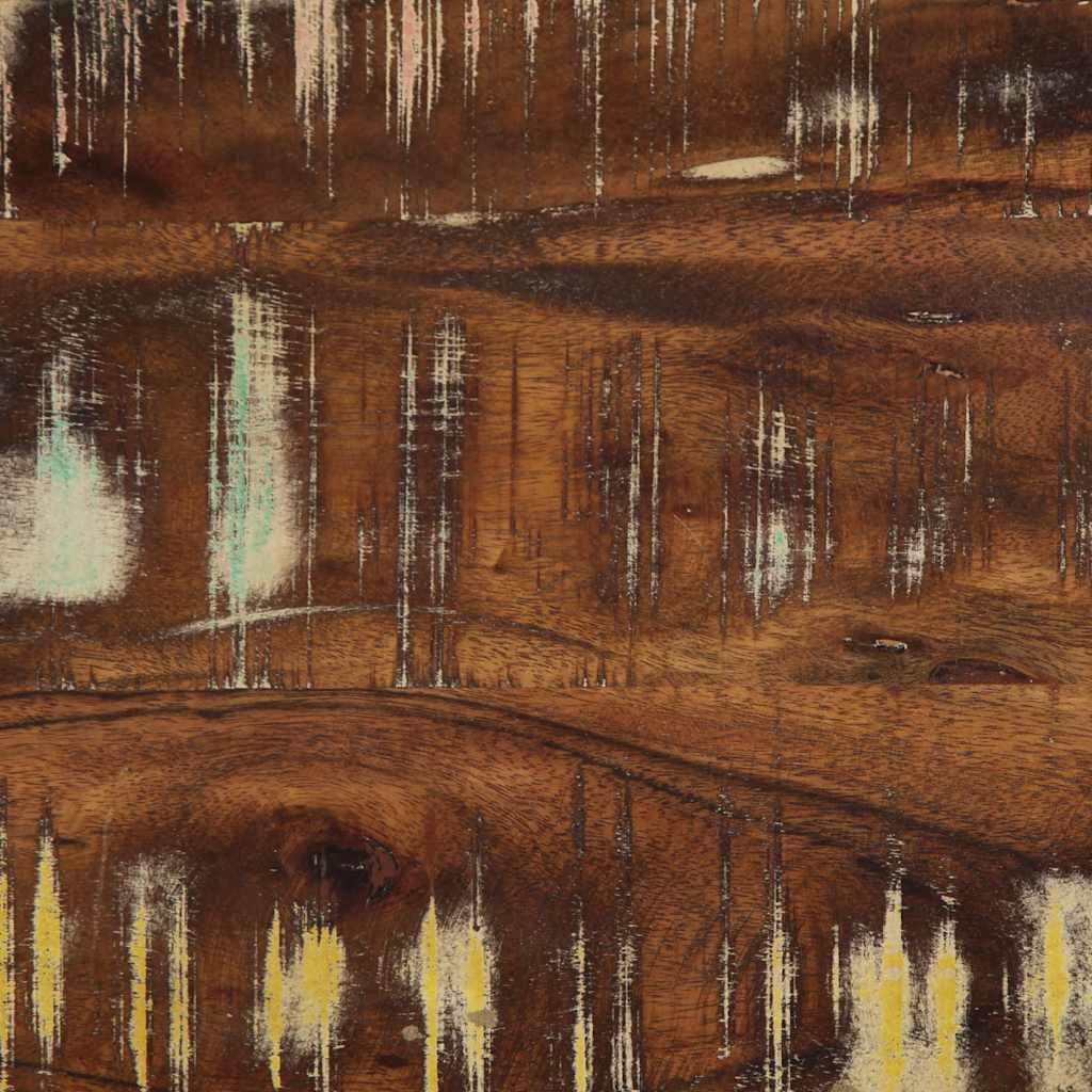 Panca Multicolore 80x35x45 cm in Legno Massello Recupero 4015980