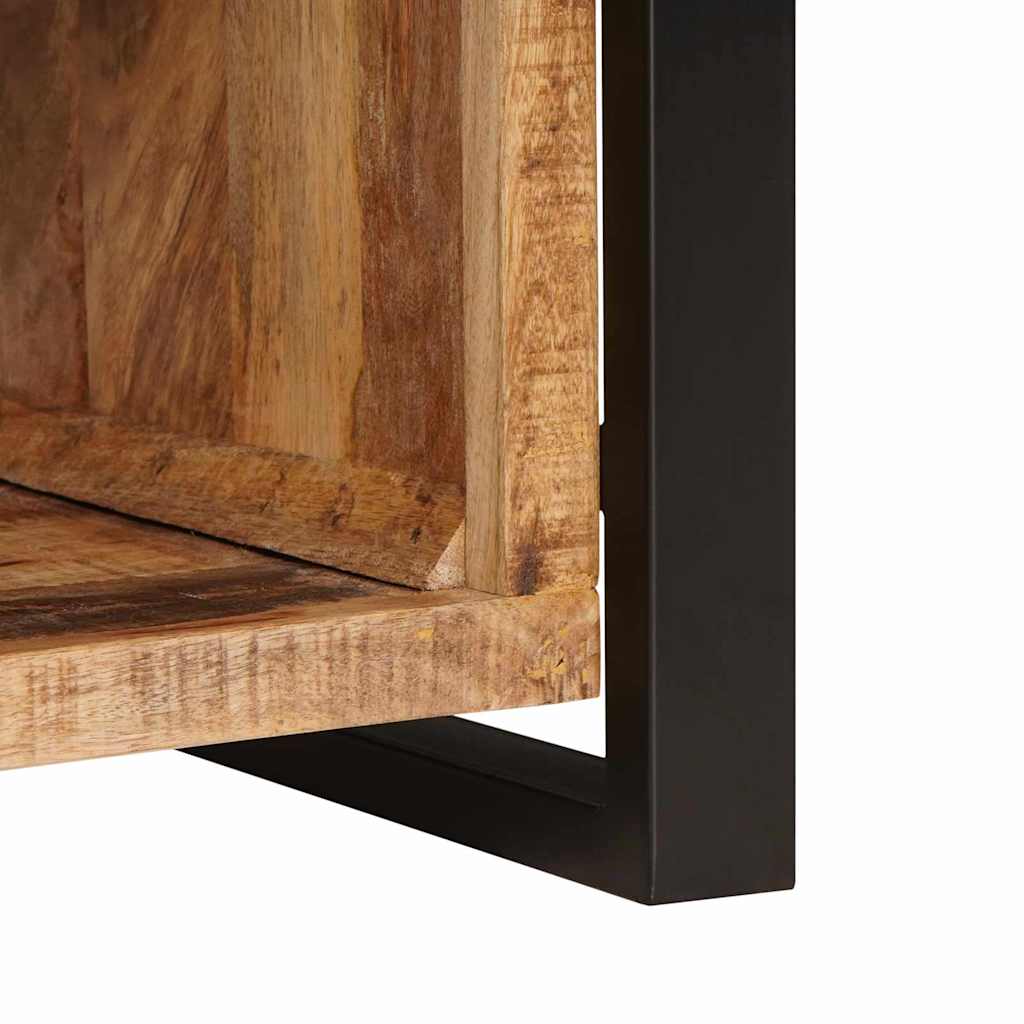 Panchina da Stoccaggio  con Canvas 80x35x40 cm Legno Massello di Mango Grezzo 4015983