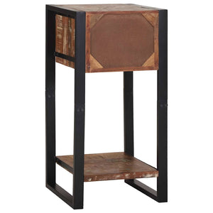 Supporto Telefonico Multicolore 40x40x80 cm Legno Massello Recuperato 4015988