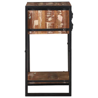 Supporto Telefonico Multicolore 40x40x80 cm Legno Massello Recuperato 4015988