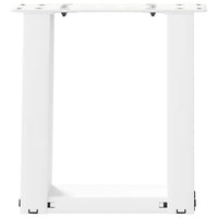 Gambe per Tavolino da Caffè a Forma di U 2 pz Bianche 30x(30-31) cm Acciaio