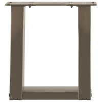 Gambe per Tavolino da Caffè a Forma di U 2 pz Acciaio Naturale 30x(30-31) cm Acciaio 4012739