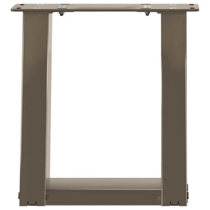 Gambe per Tavolino da Caffè a Forma di U 2 pz Acciaio Naturale 30x(30-31) cm Acciaio 4012739