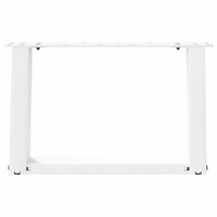 Gambe per Tavolino da Caffè a Forma di U 2 pz Bianche 40x(30-31) cm Acciaio