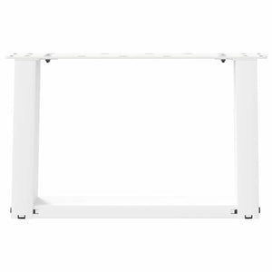 Gambe per Tavolino da Caffè a Forma di U 2 pz Bianche 40x(30-31) cm Acciaio