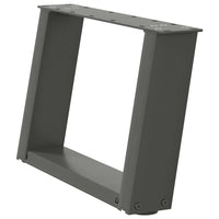 Gambe per Tavolino da Caffè a Forma di U 2 pz Antracite 40x(30-31) cm Acciaio