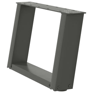 Gambe per Tavolino da Caffè a Forma di U 2 pz Antracite 40x(30-31) cm Acciaio