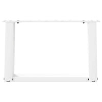 vidaXL Gambe per Tavolino da Caffè a Forma di U 2 pz Bianche 50x(30-31) cm Acciaio