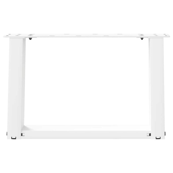 Gambe per Tavolino da Caff¨¨ a Forma di U 2 pz-Set di 2 Gamba per Tavolo Bianche 50x(30-31) cm Acciaio 958447